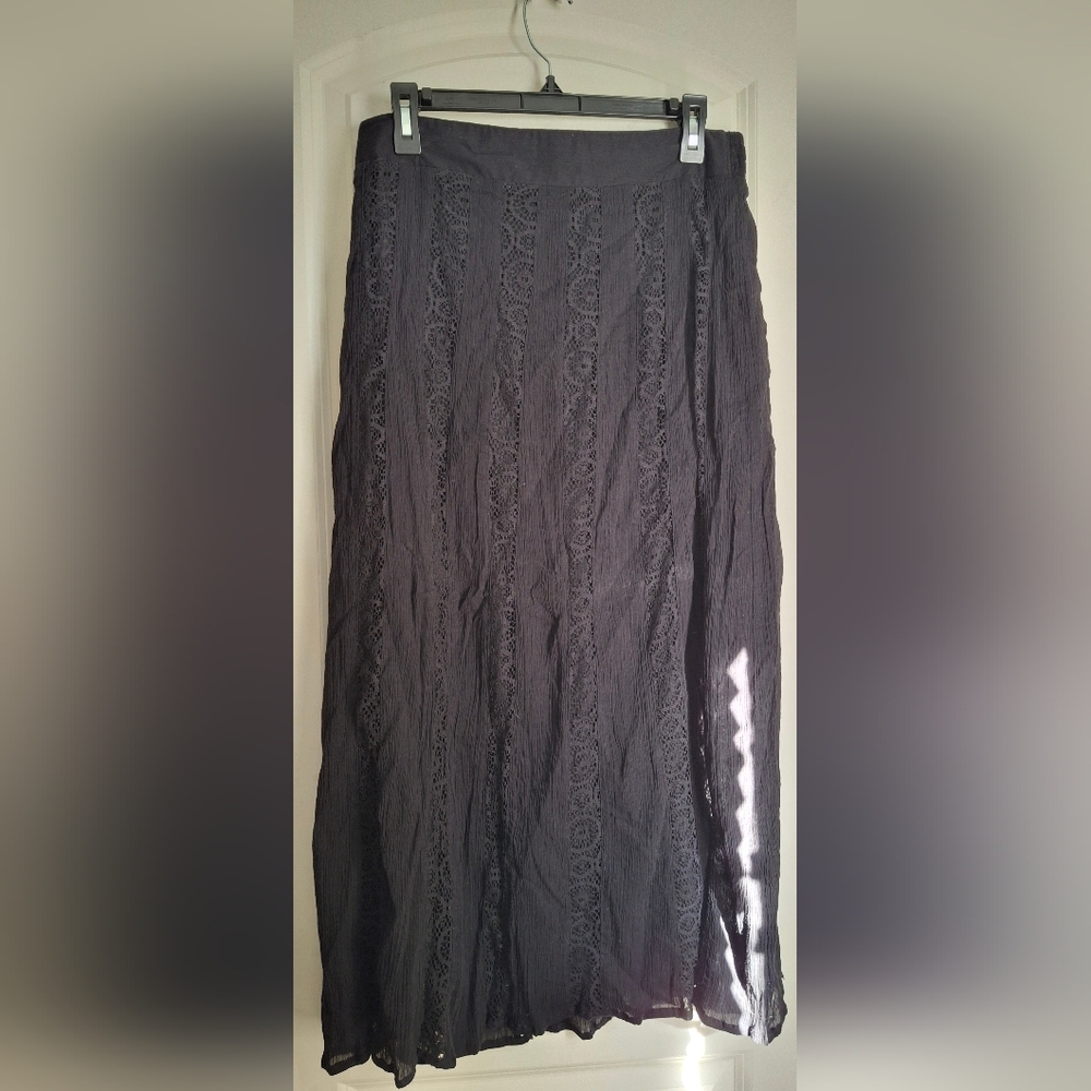 St john's bay long womens skirt lace sz M cotton rave goth fairygoth victorian